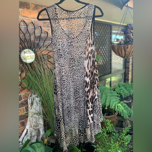 Boutique dress Caroline morgan mini / midi dress mesh sheer - Picture 10 of 14